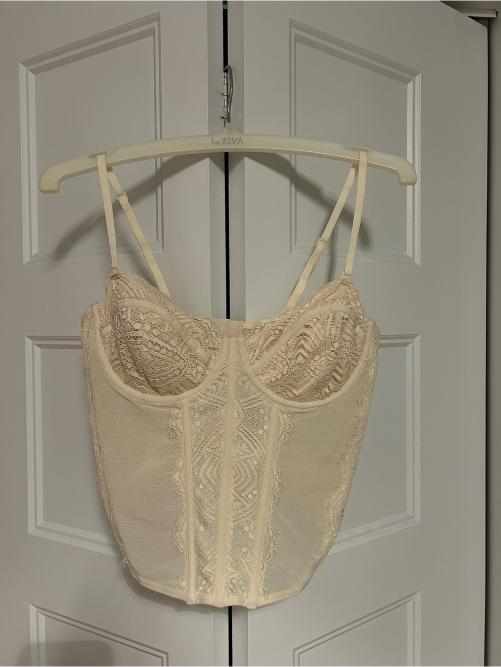 Lace Bustier Camisole in Butter Yellow